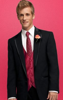 Wilke-Rodriguez Two-Button Black Satin Edge Notch Lapel