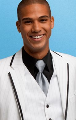Pronto Uomo White Pinstripe Four-Button Notch