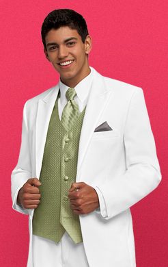 Pronto Uomo Two-Button White Satin Edge Peak Lapel