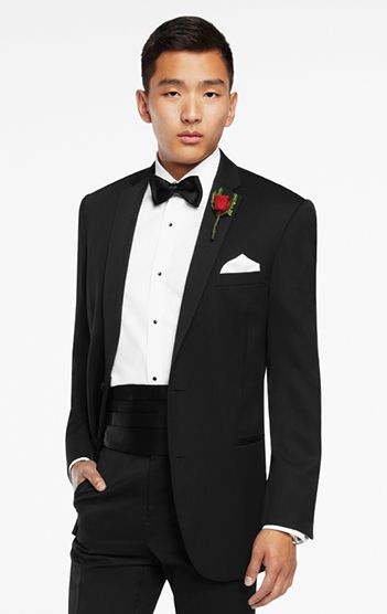 BLACK by Vera Wang Two-Button Super 130s Notch Lapel
