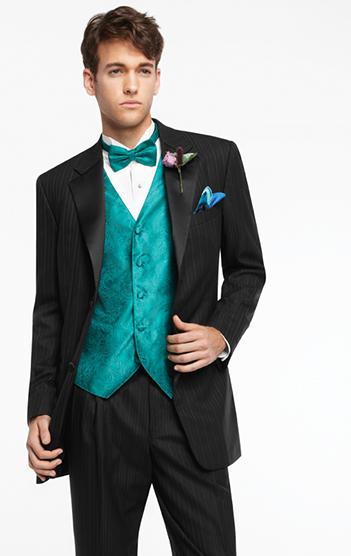 Calvin Klein Shadow Stripe Two-Button Super 100s Notch Lapel