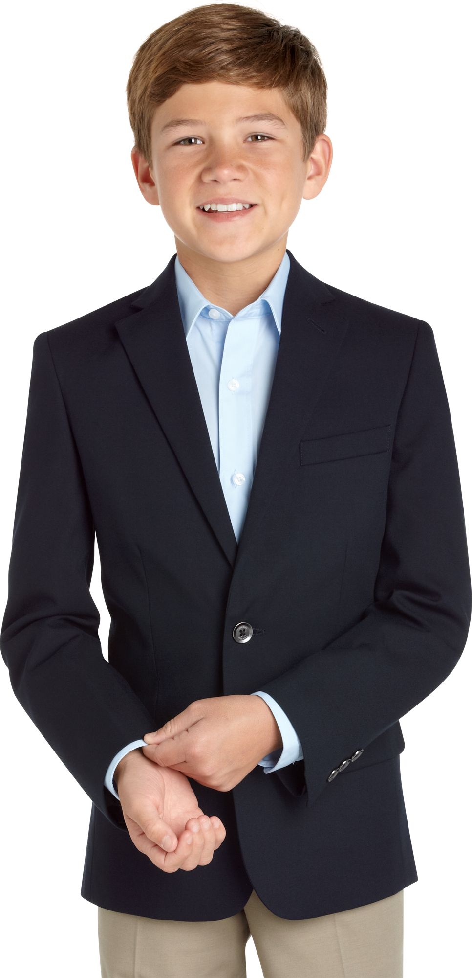 Calvin Klein Boys Navy Solid Blazer