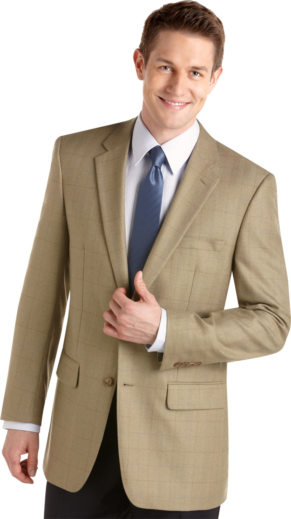 Joseph & Feiss Gold Tan Windowpane Sport Coat