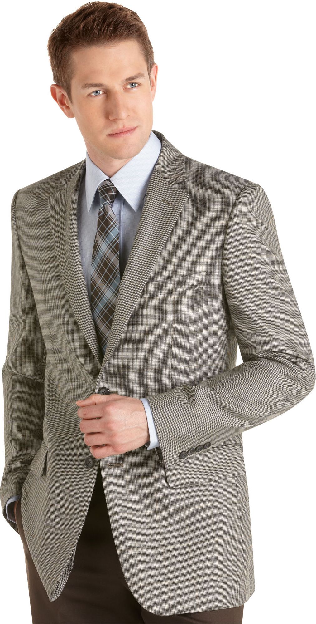 Pronto Uomo Platinum Sport Coat, Gray Check