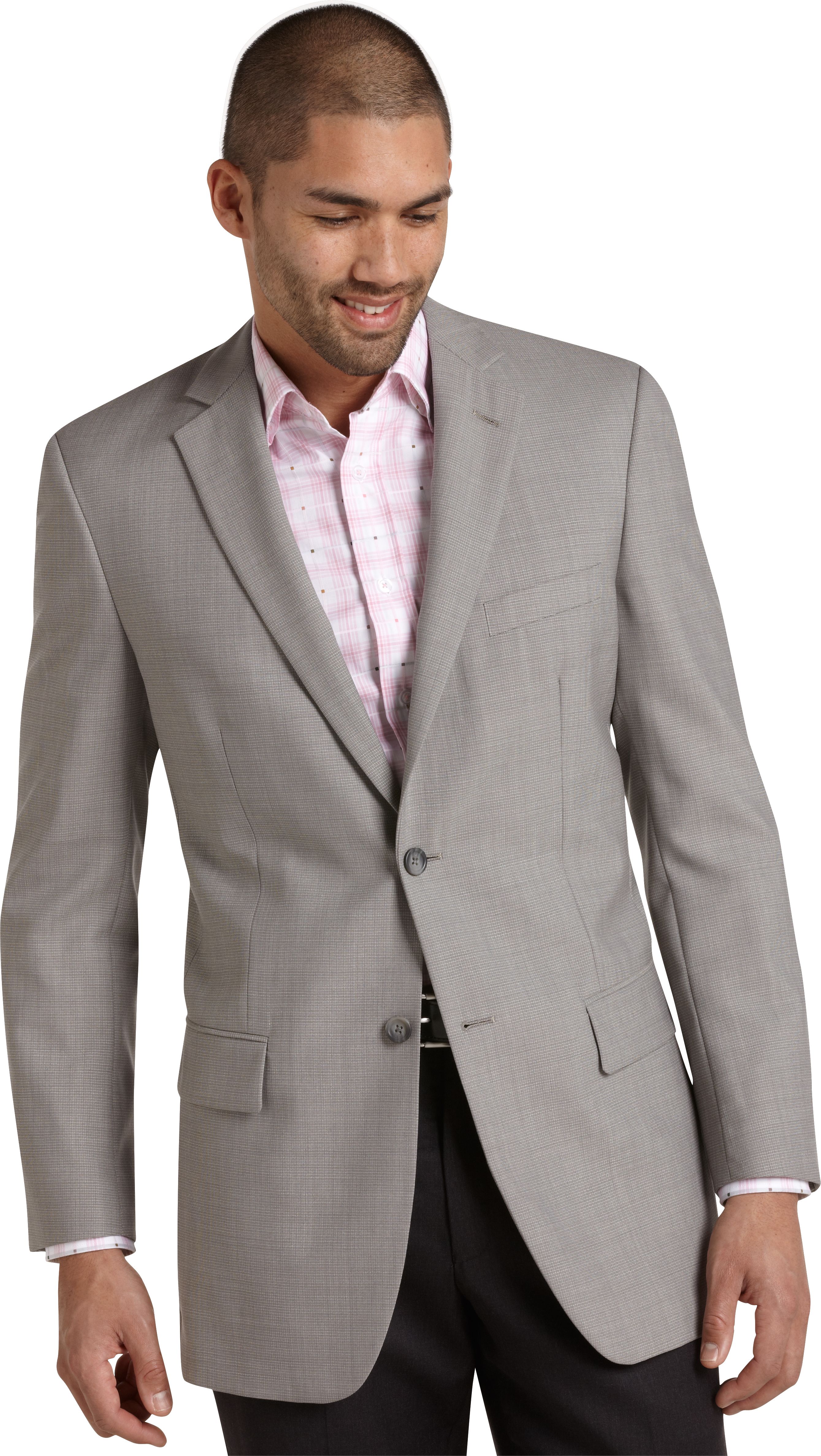 Pronto Uomo Platinum Sport Coat, Light Gray Tic