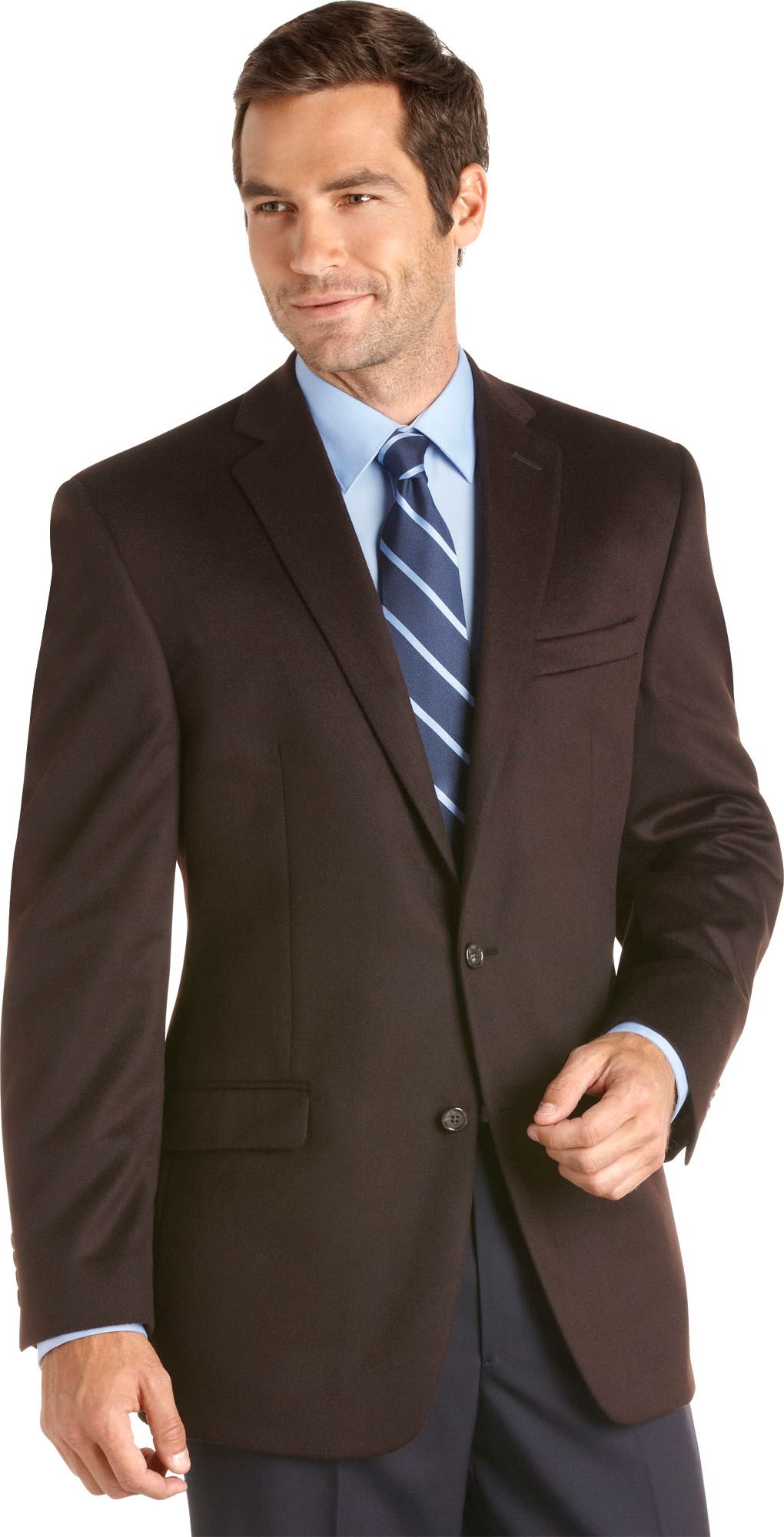 Calvin Klein Brown Cashmere Slim Fit Sport Coat