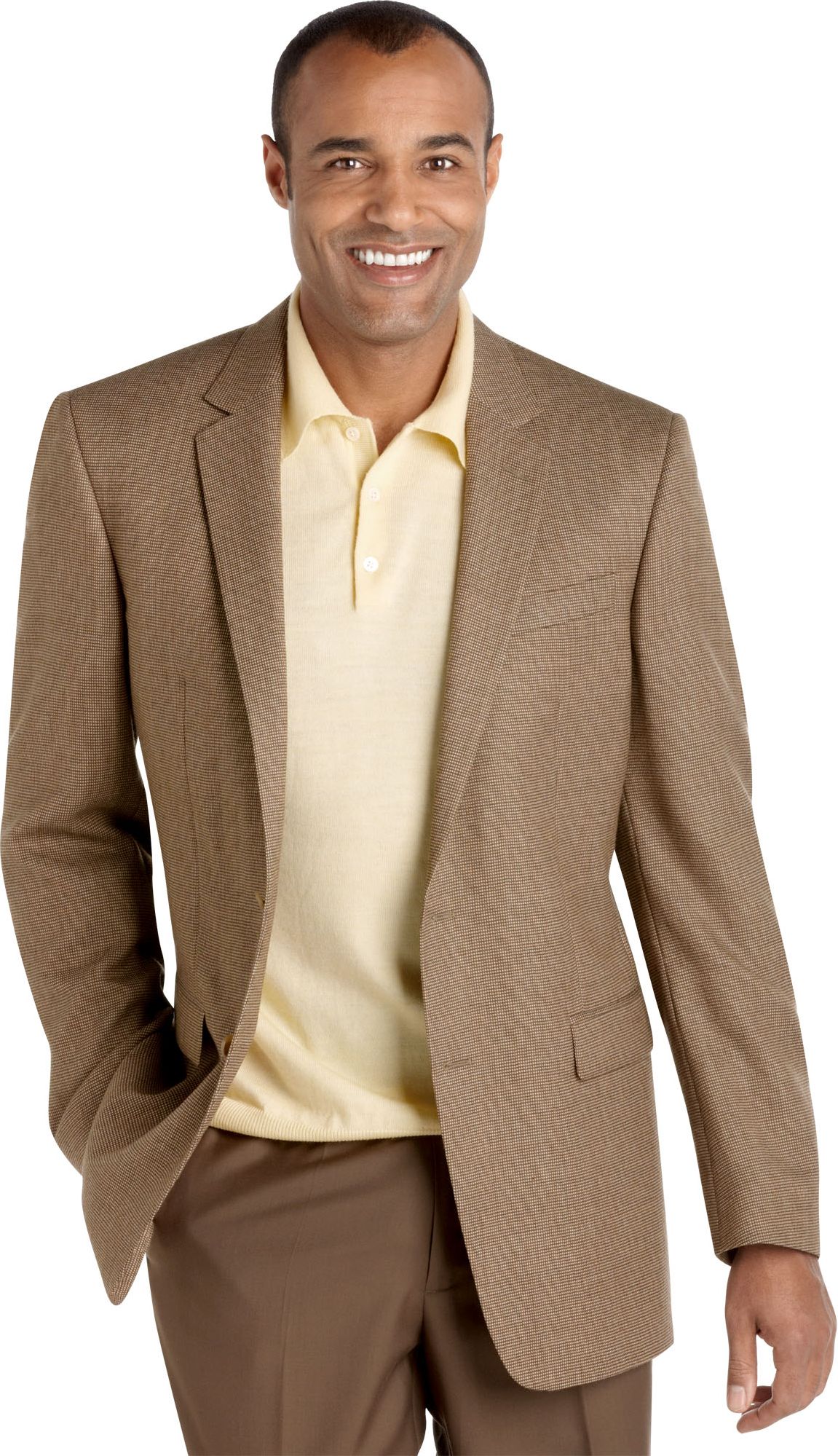 Kenneth Cole Taupe Check Sport Coat