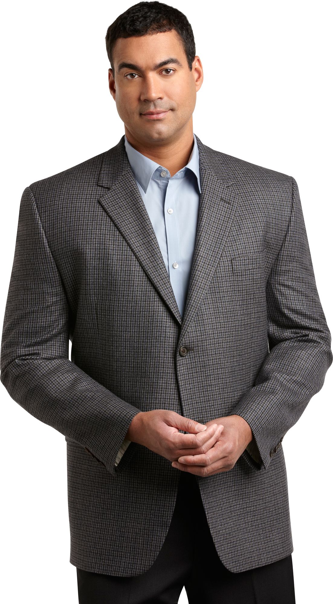 Lauren by Ralph Lauren Gray Check Portly Sport Coat