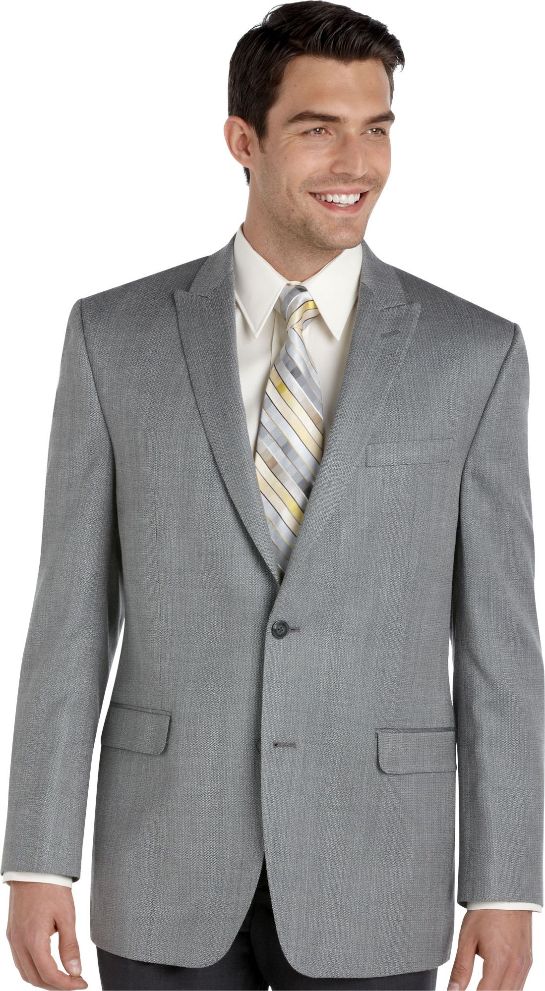 Calvin Klein Gray Herringbone Sport Coat
