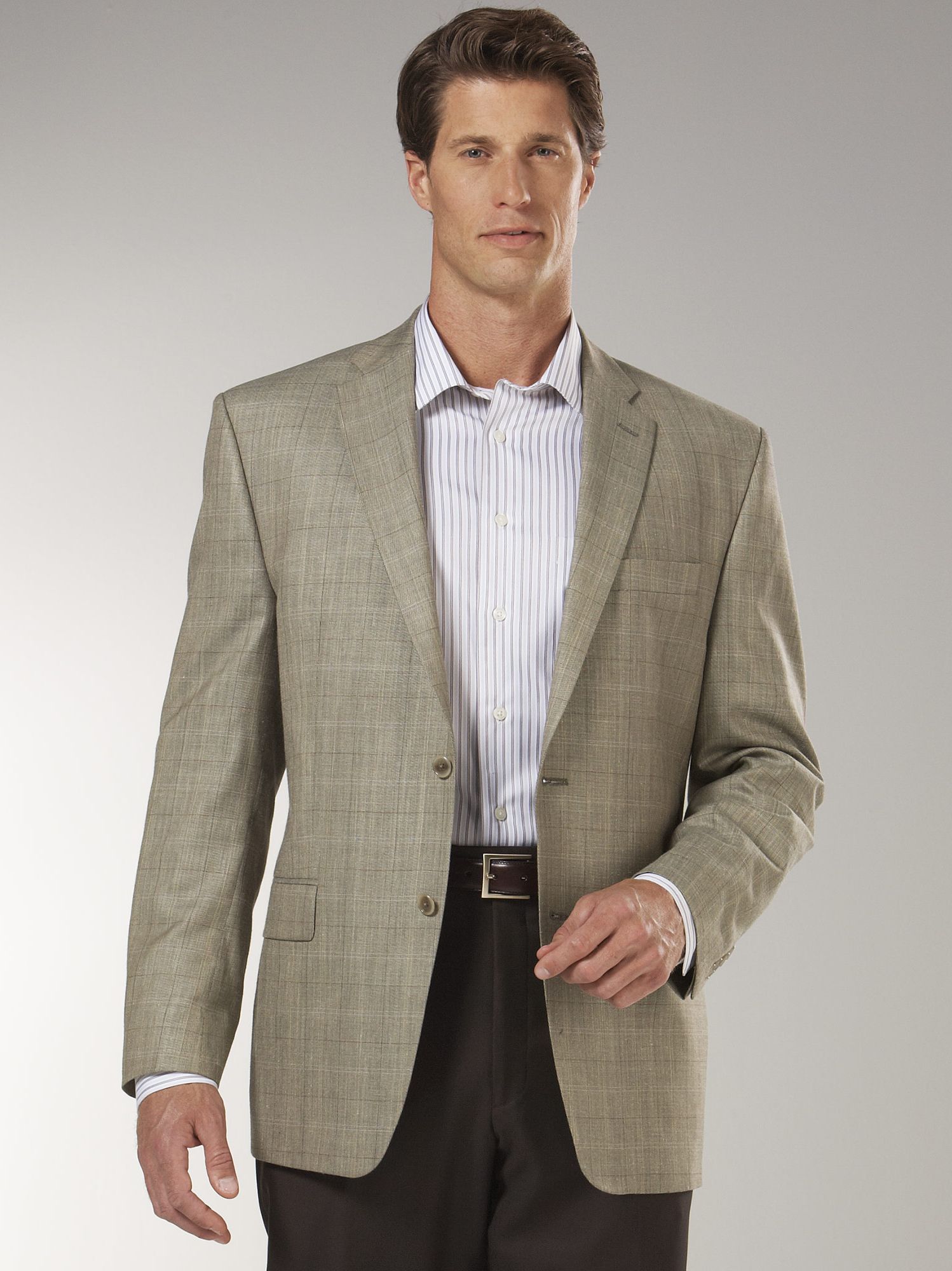 Calvin Klein Tan Plaid Sport Coat
