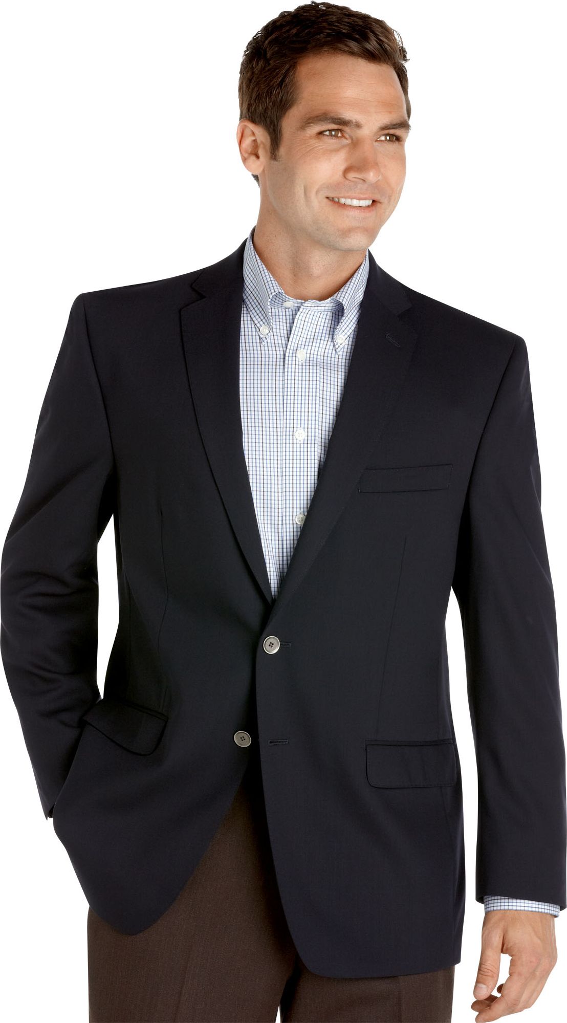 Calvin Klein Navy Solid Slim Fit Blazer