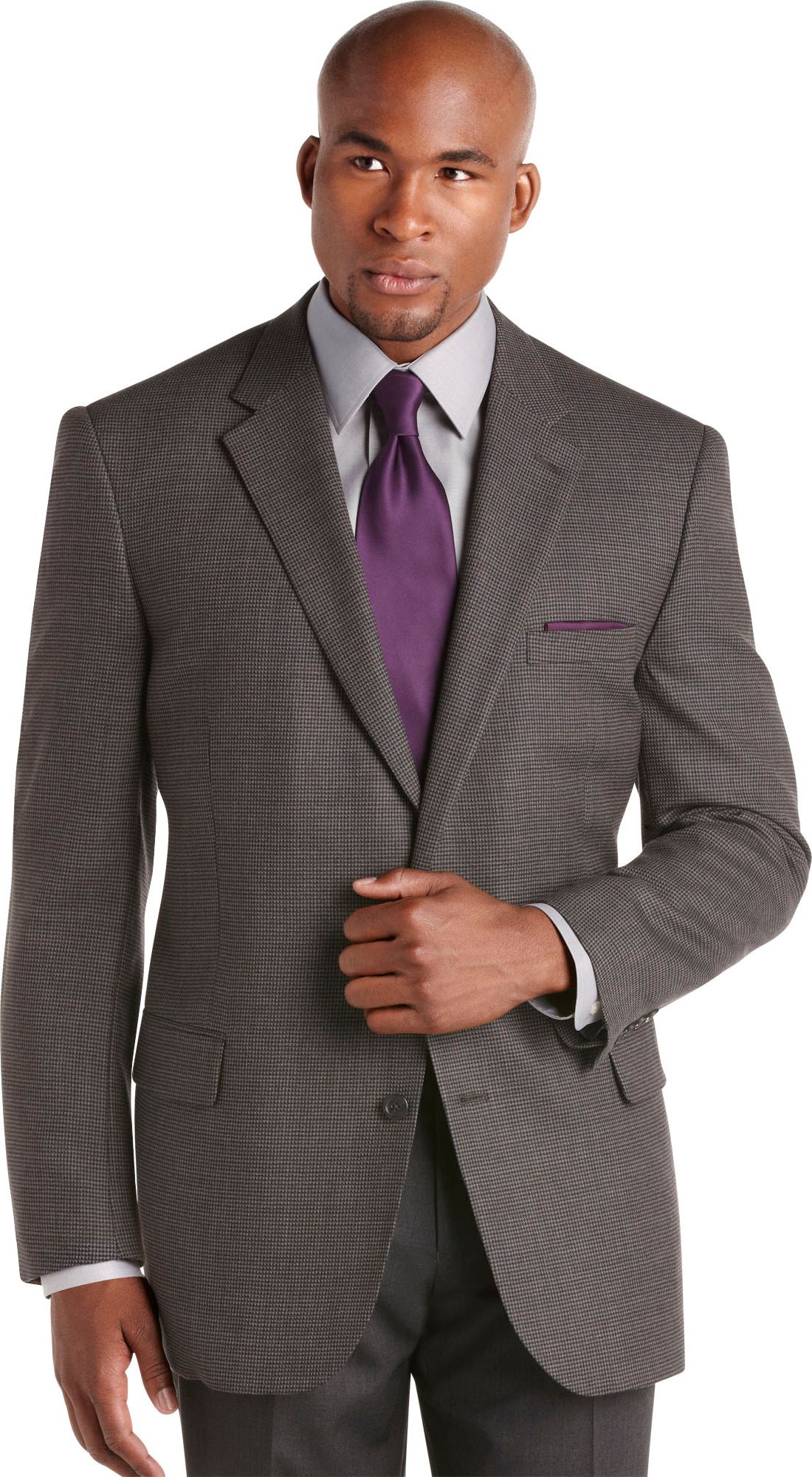Joseph & Feiss Gold Portly Sport Coat, Gray Check