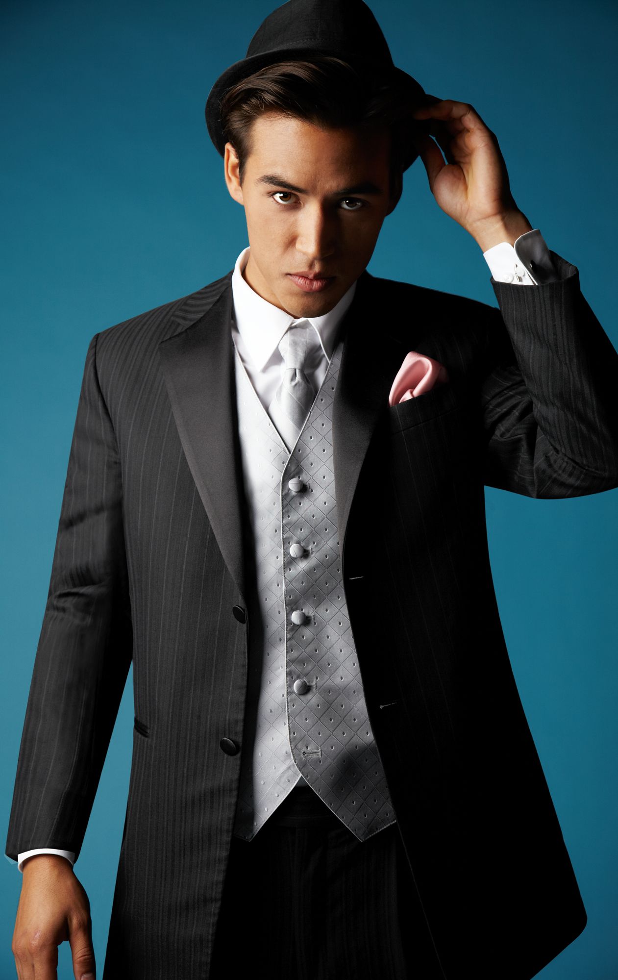 Calvin Klein Shadow Stripe Two-Button Super 100s Notch Lapel