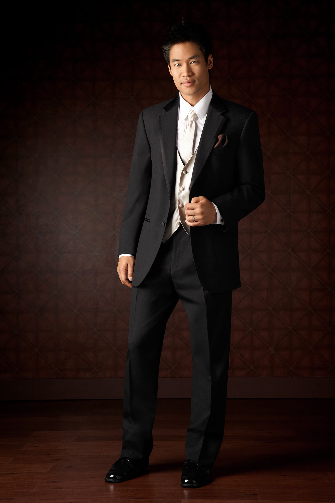 Wilke-Rodriguez Two-Button Satin Edge Notch Lapel