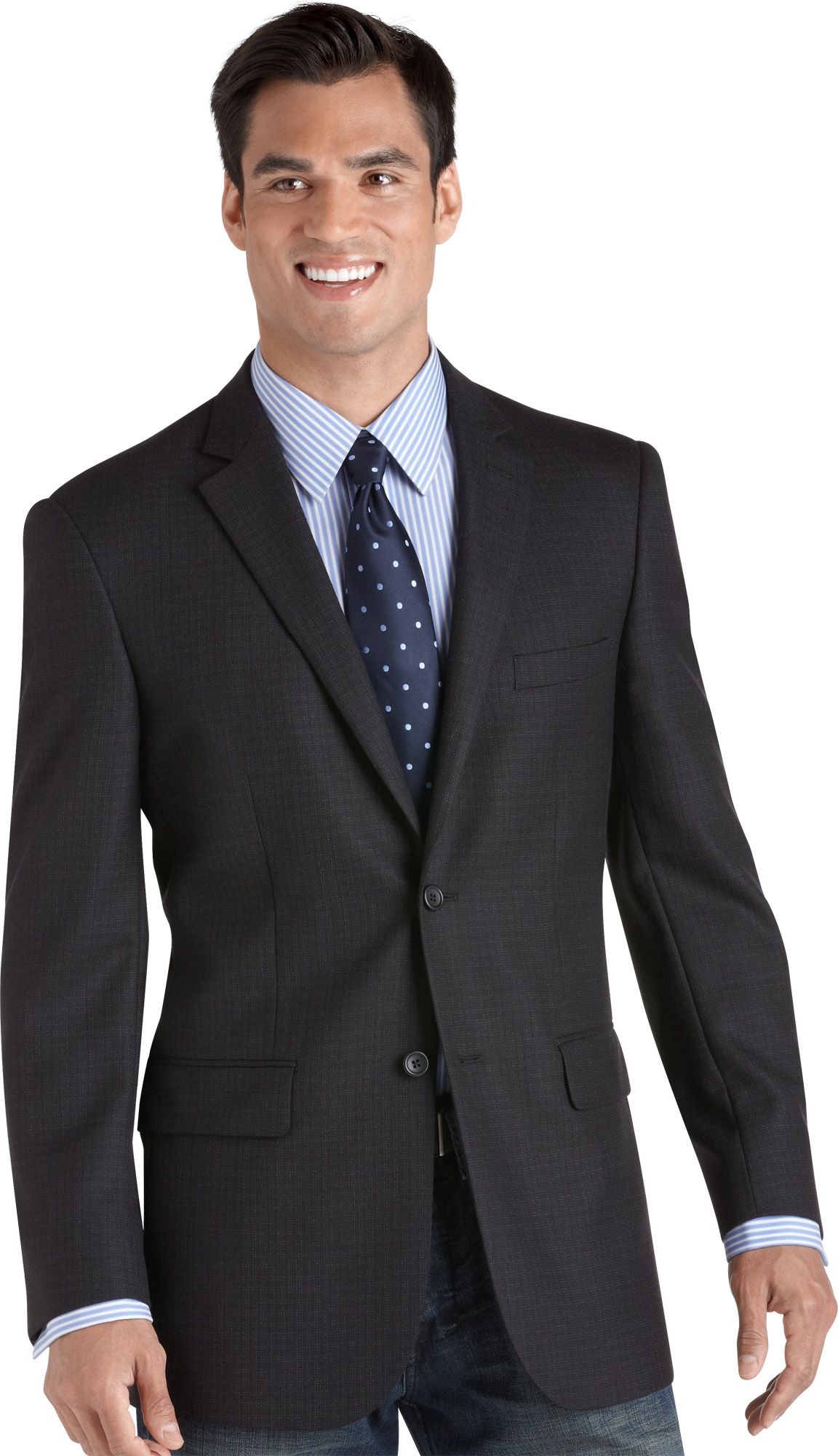 Pronto Uomo Platinum Sport Coat, Black Check