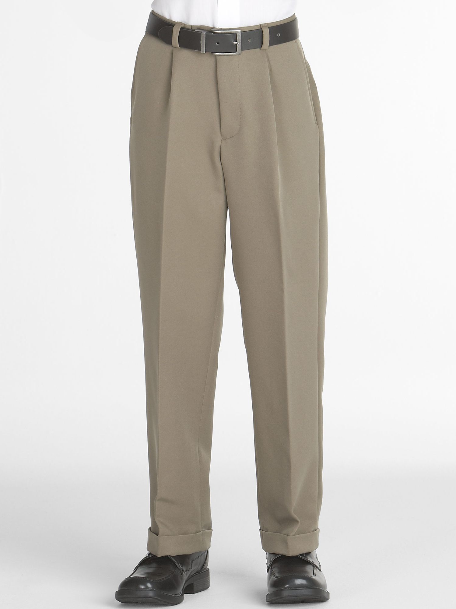 Nautica Boys Taupe Pleated Slacks