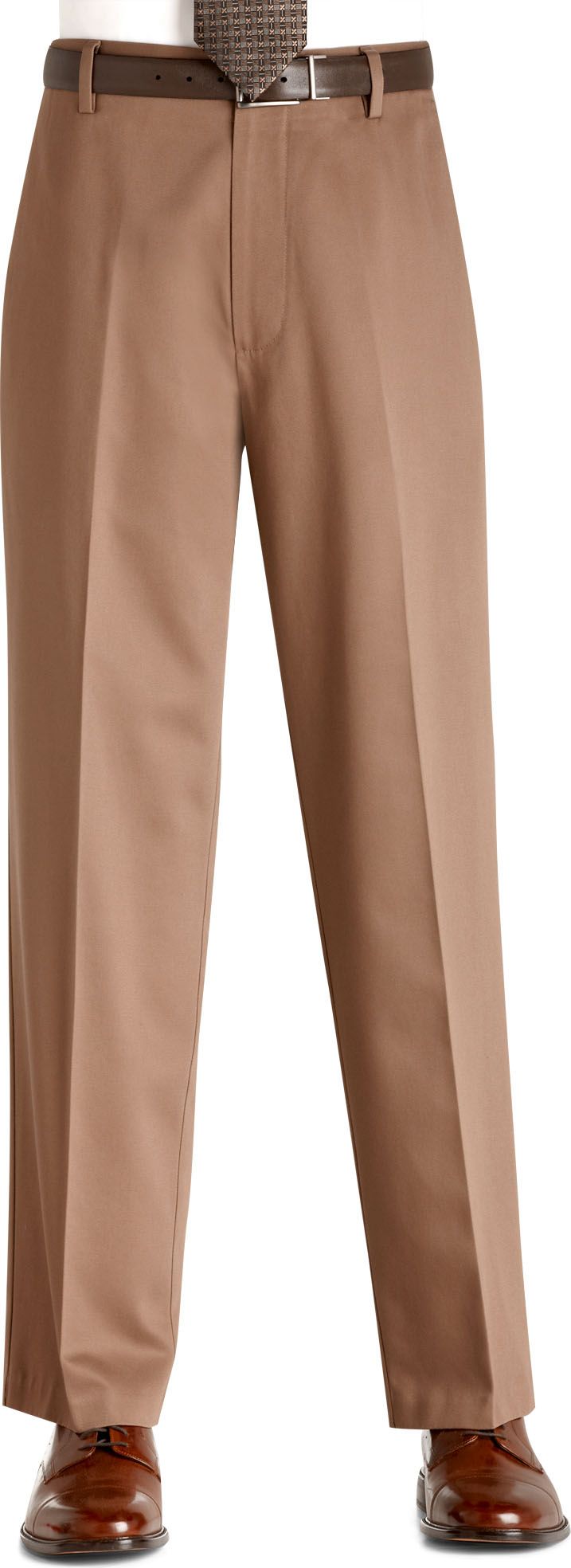 Dockers&reg; Essential Khaki Taupe Cotton Flat-Front Slacks