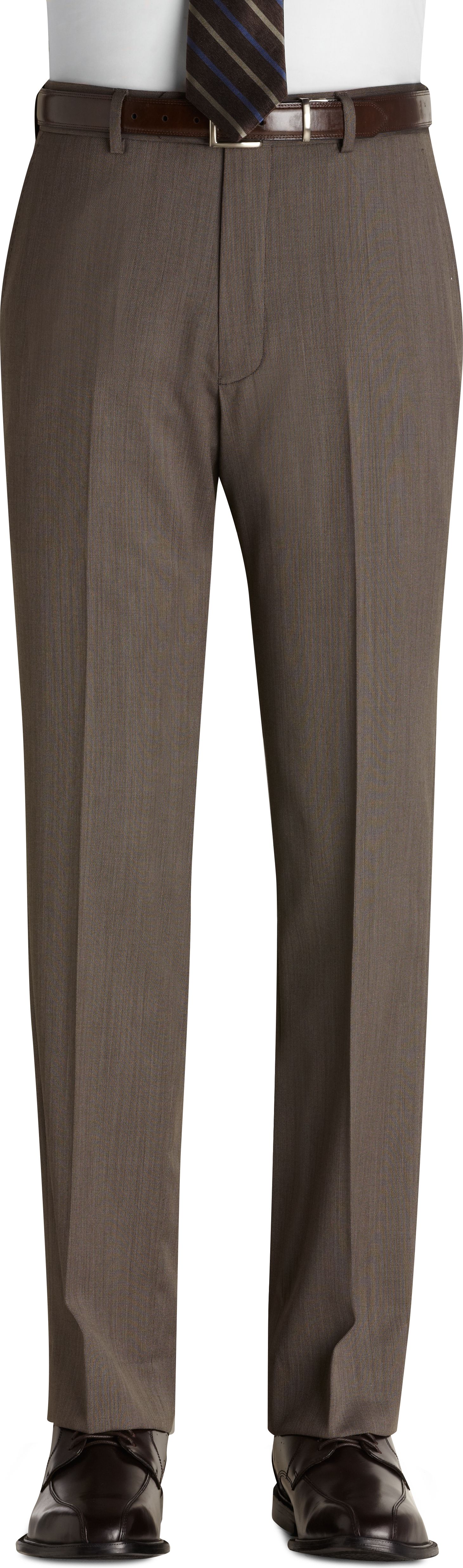 Pronto Uomo Taupe Sharkskin Slacks