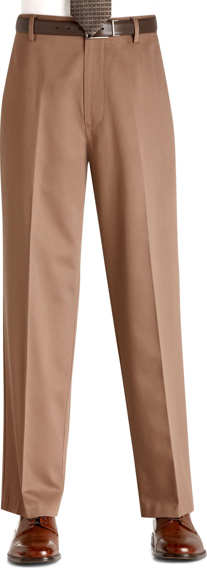 Dockers&reg; Essential Khaki Taupe Cotton Flat-Front Slacks