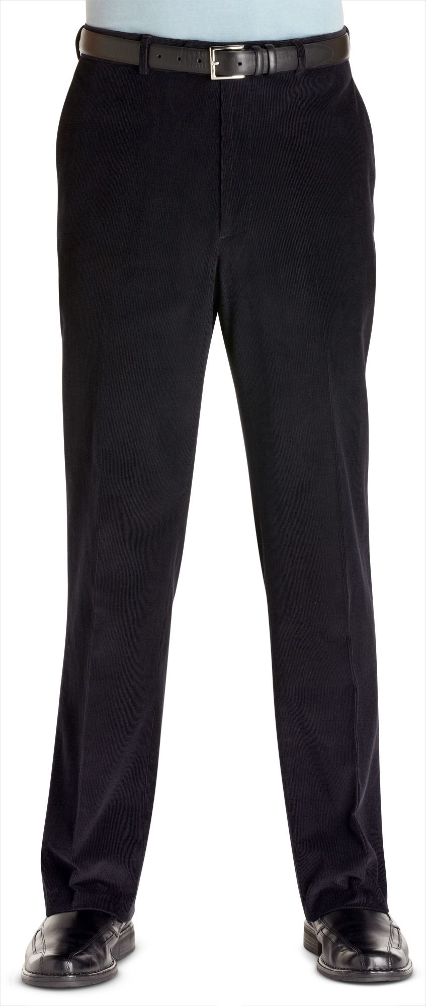 Pronto Blue Corduroy Cotton Slacks, Navy