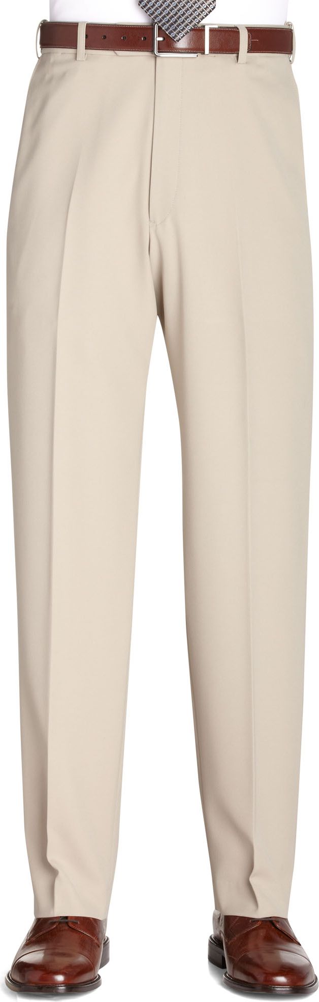 Austin Reed Tan Flat Front Regular Rise Slacks