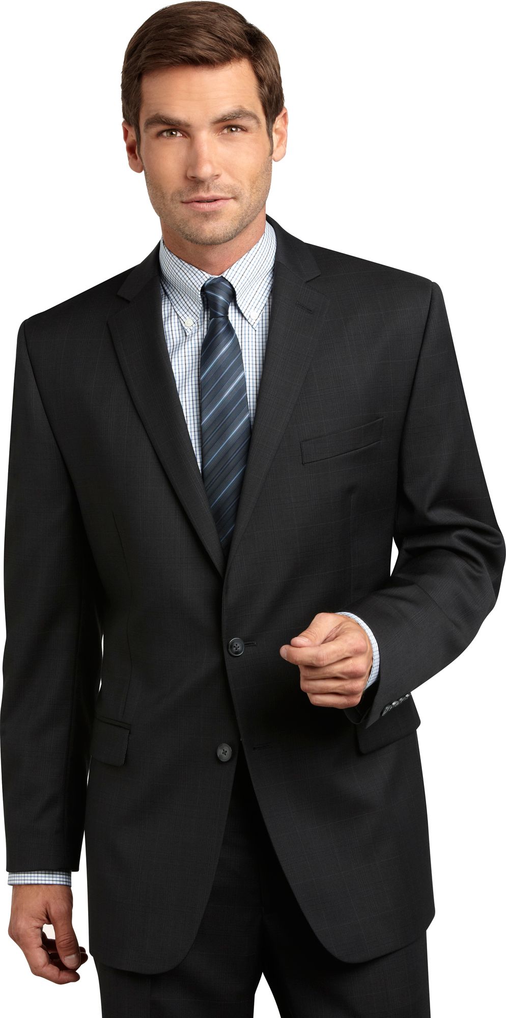 Calvin Klein Black Plaid Modern Fit Suit