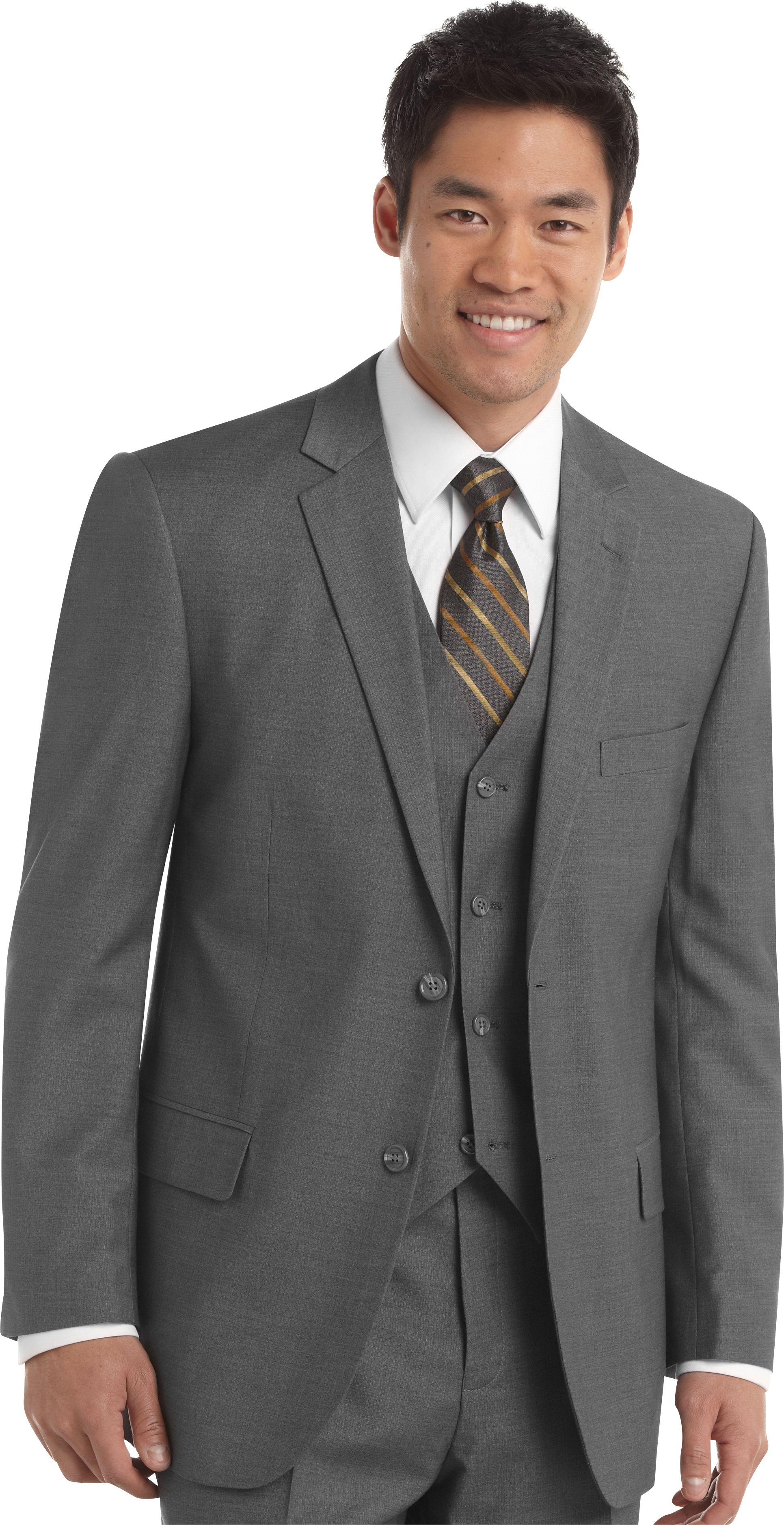 Wilke Rodriguez Gray Vested Slim Fit Suit