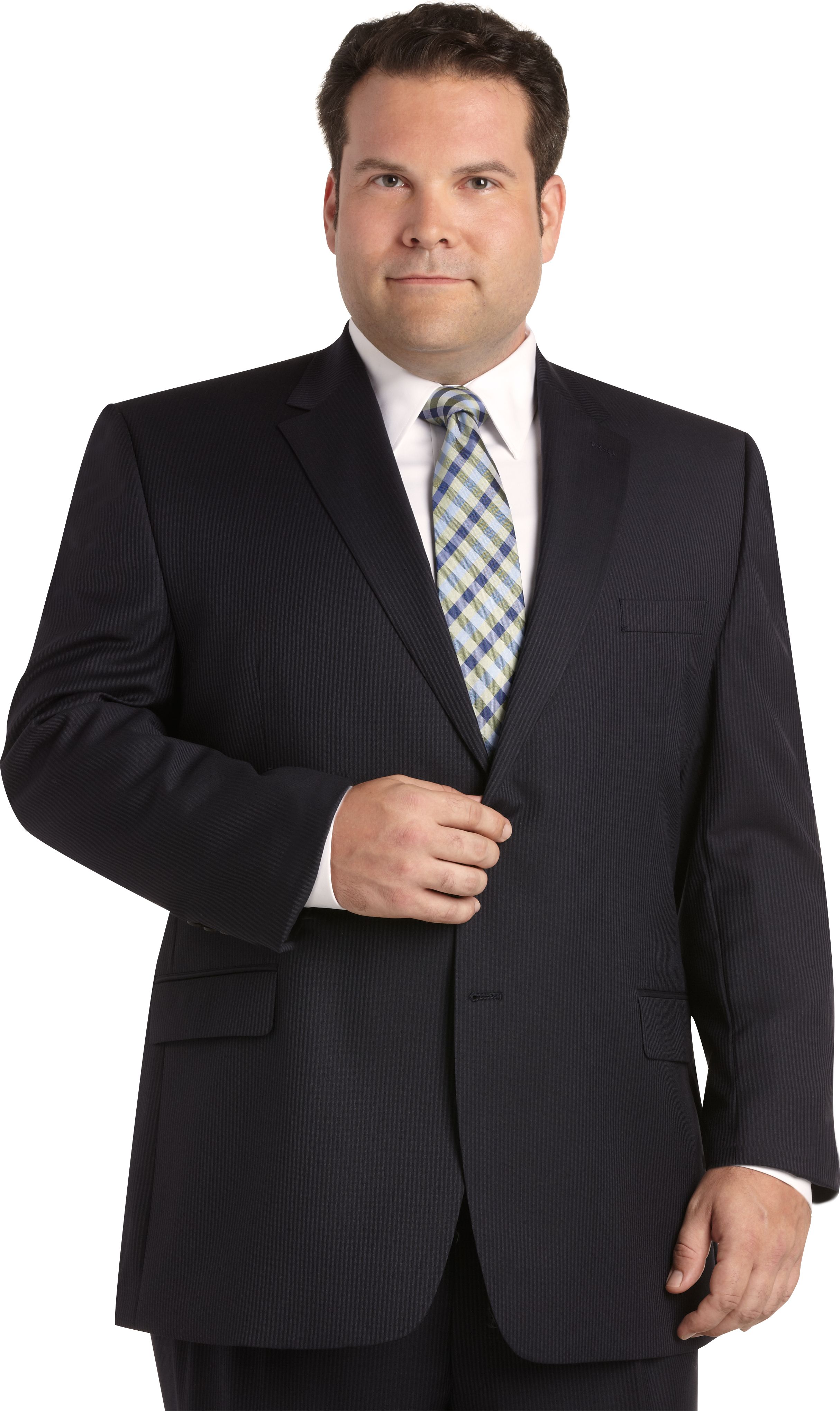 Ralph by Ralph Lauren Navy Tonal Stripe Portly Suit