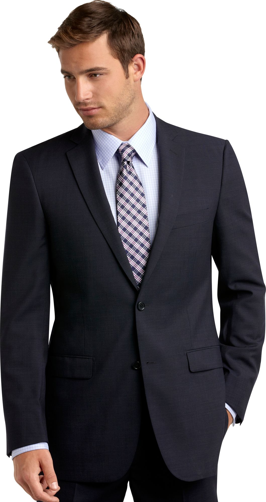 Tallia Blue Multistripe Modern Fit Suit