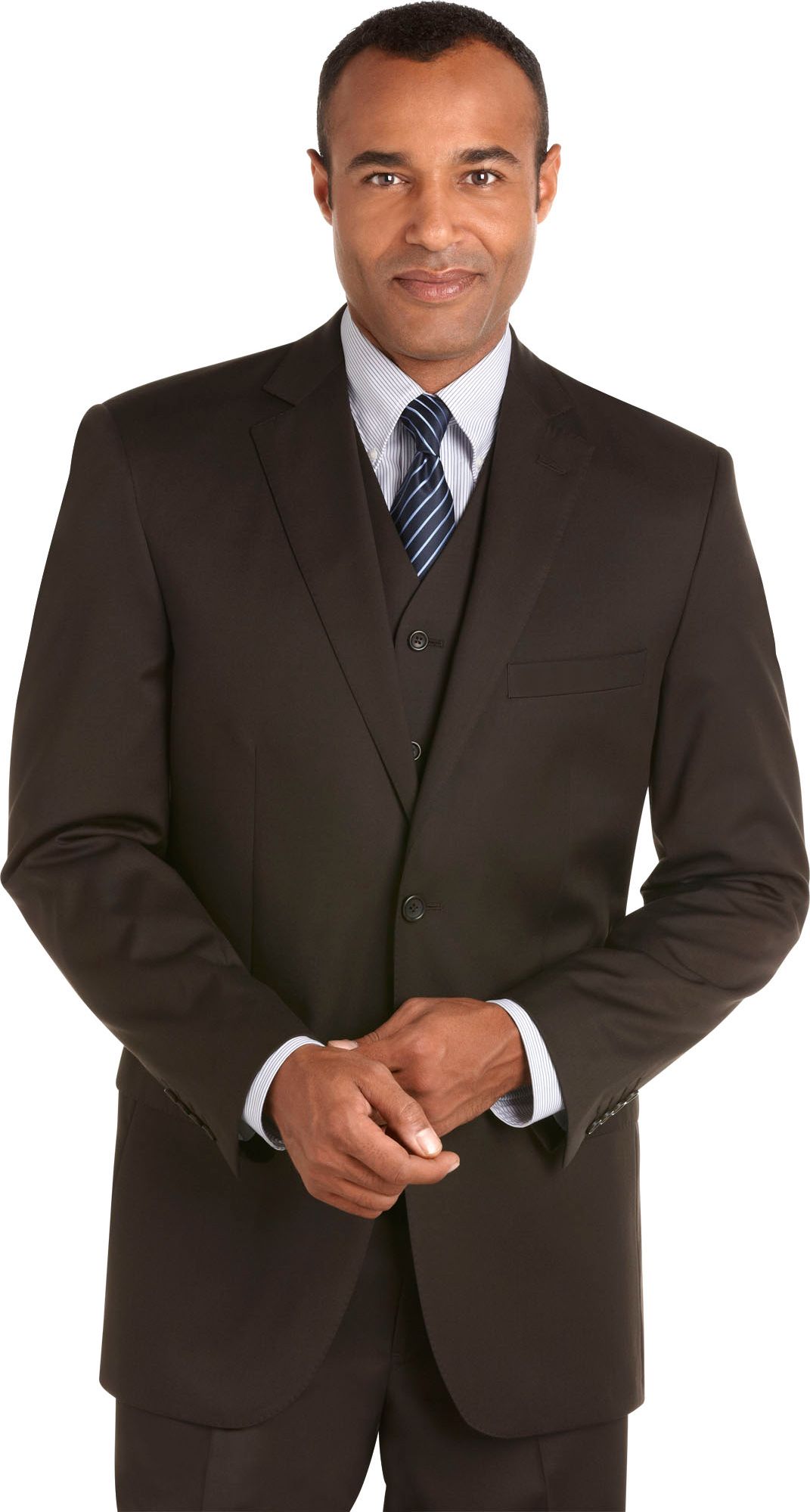 Pronto Uomo Platinum Vested Suit, Brown