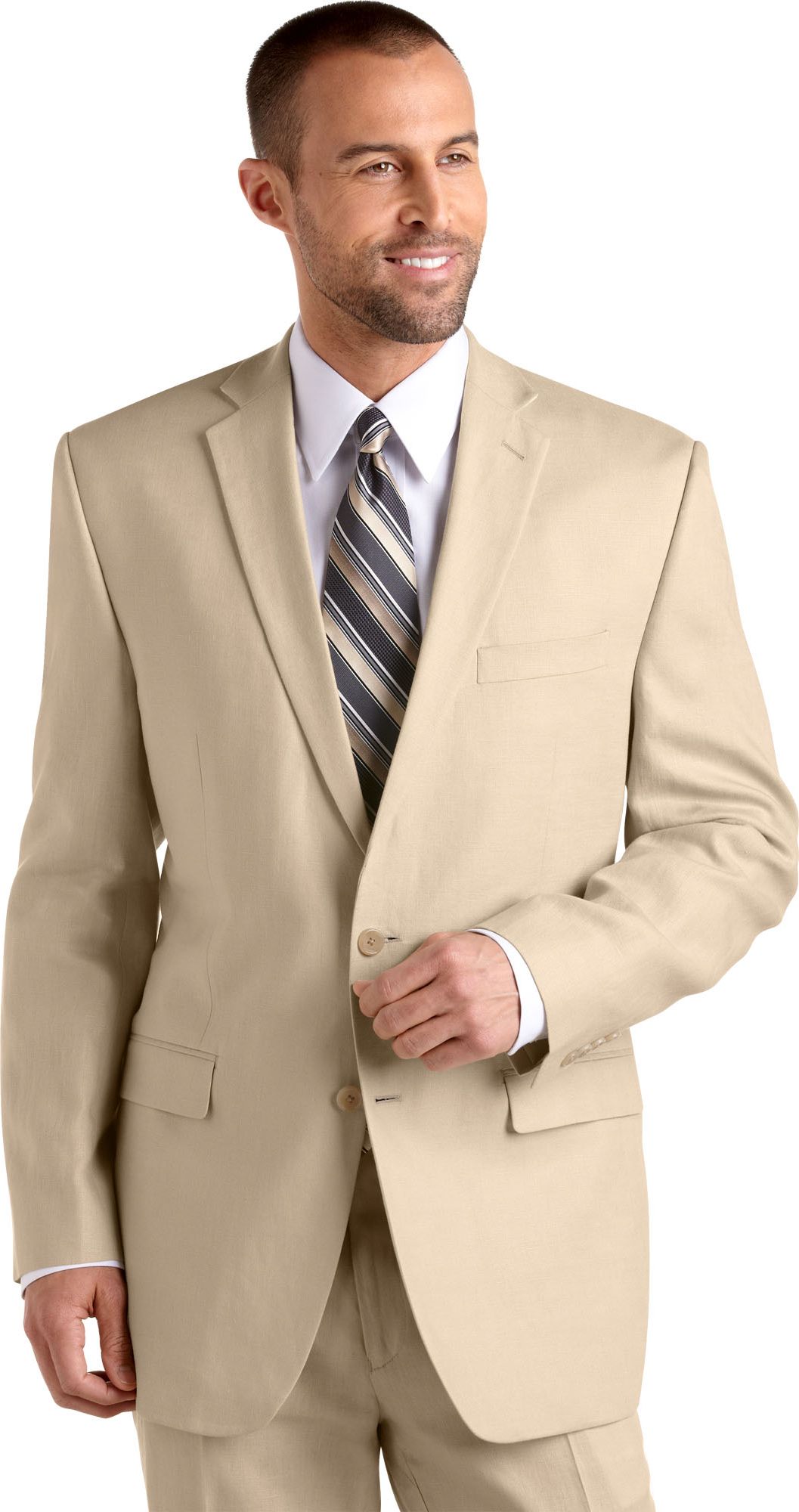 Calvin Klein Tan Linen Suit Separates Coat