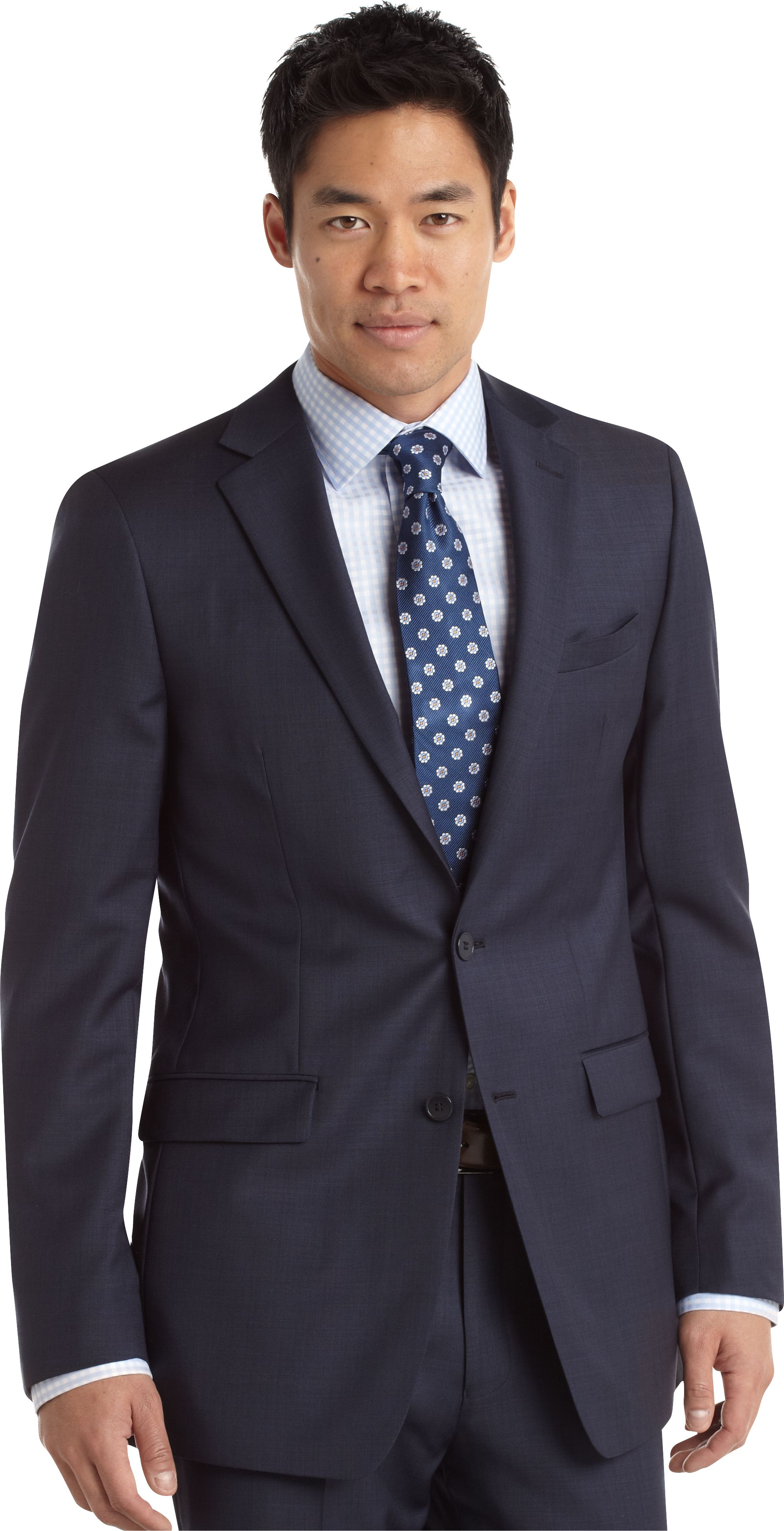 Calvin Klein Navy Sharkskin Extreme Fit Suit
