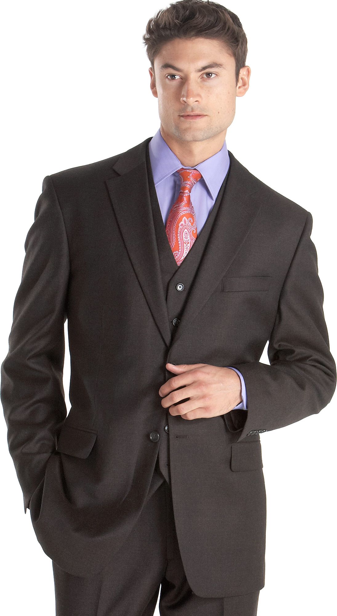 Jones New York Brown Vested Suit