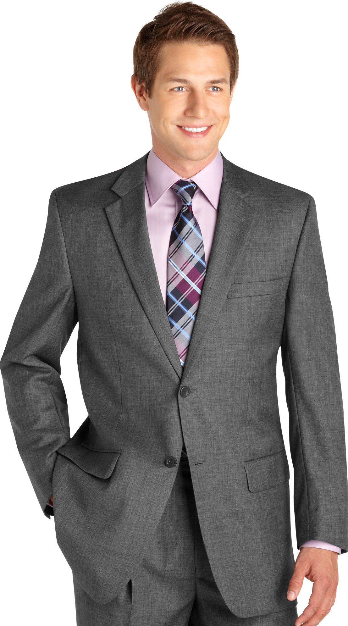 Joseph & Feiss Charcoal Windowpane Suit