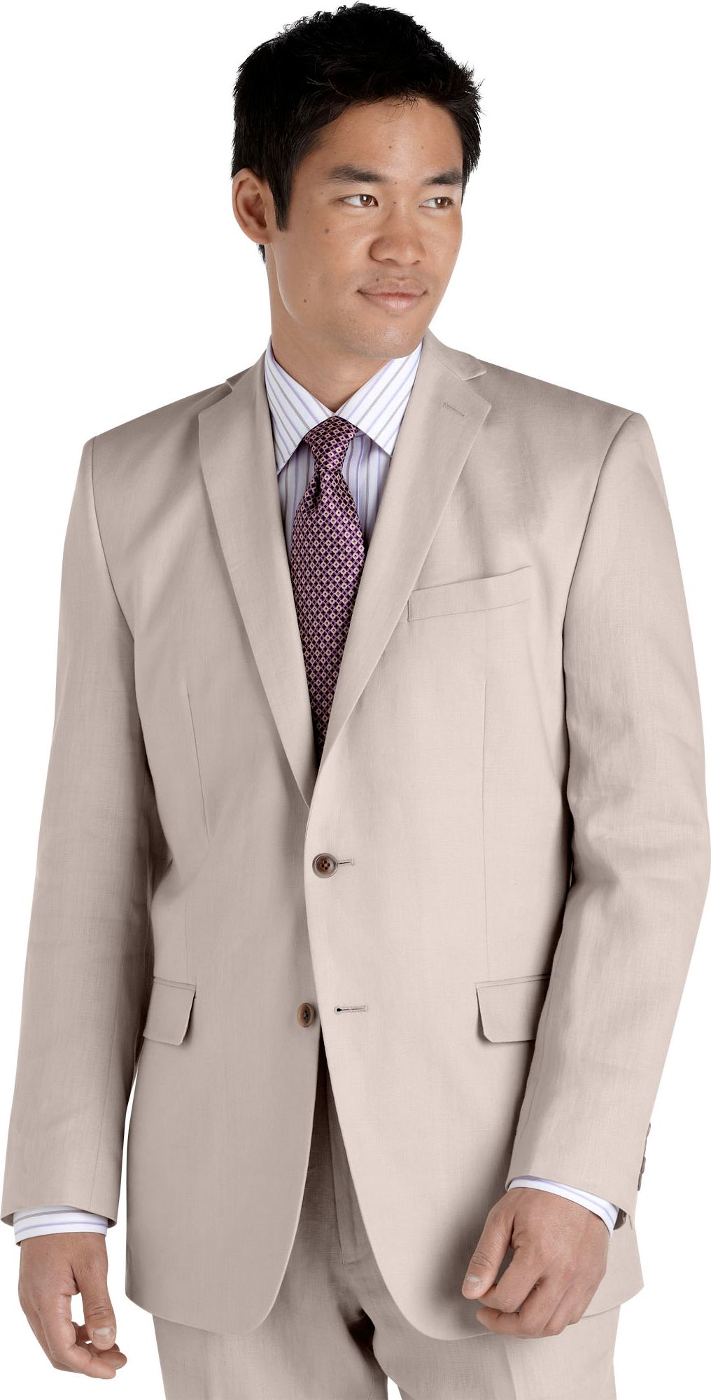 Calvin Klein Khaki Linen Suit Separates Coat