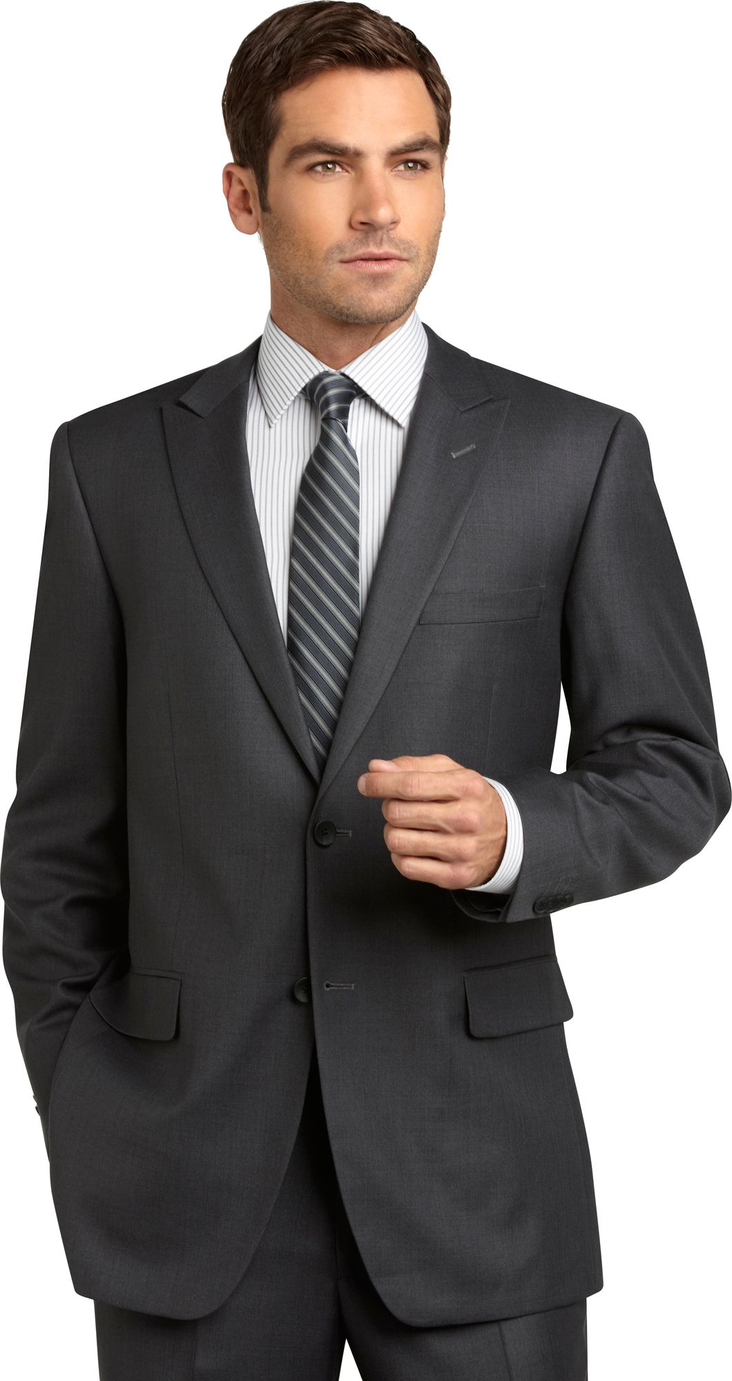 Perry Ellis Portfolio Charcoal Slim Fit Suit