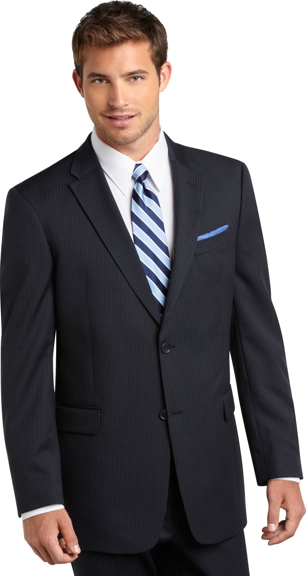 Tommy Hilfiger Blue Pinstripe Modern Fit Suit