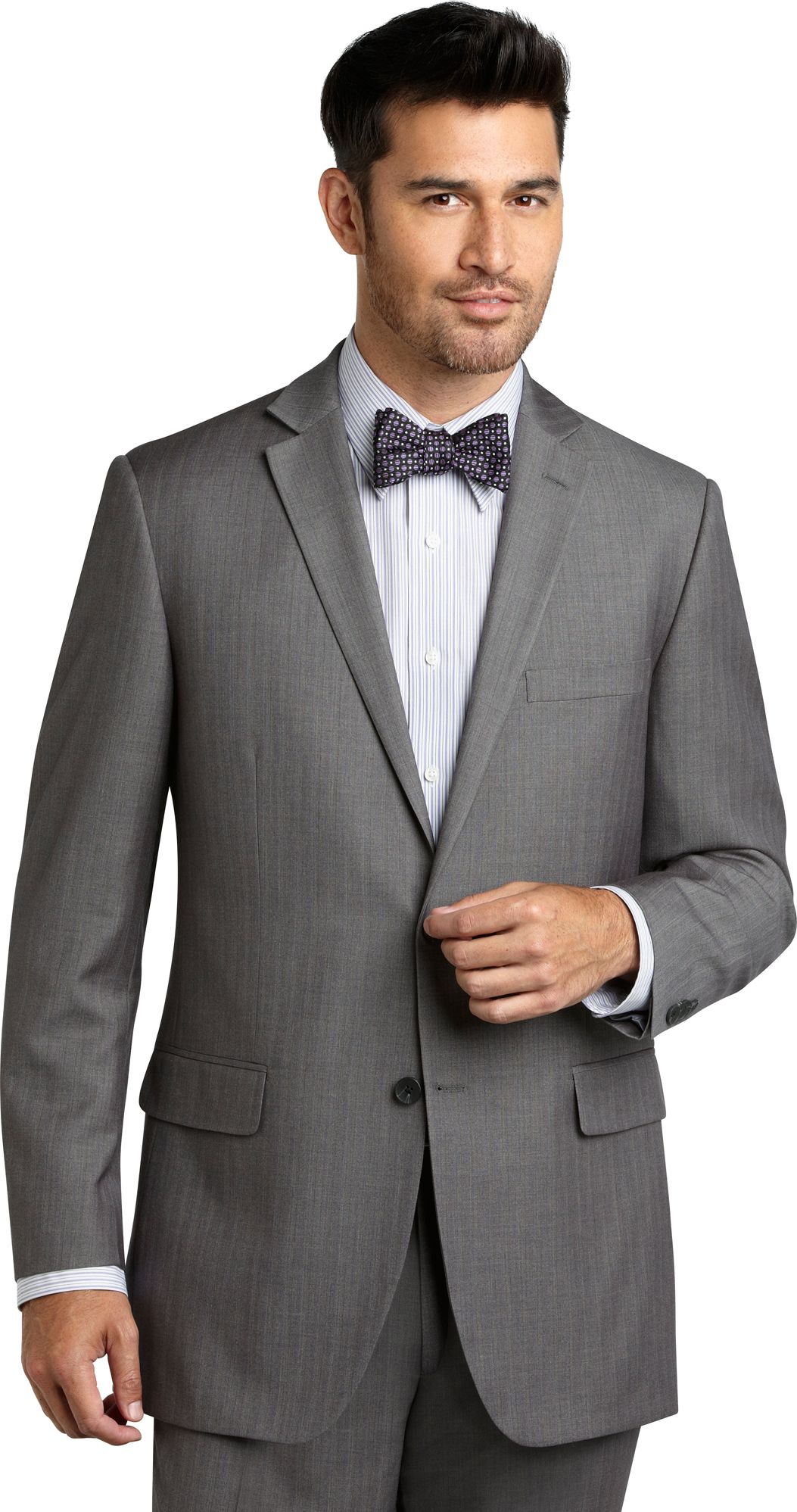 Perry Ellis Portfolio Gray Multistripe Suit