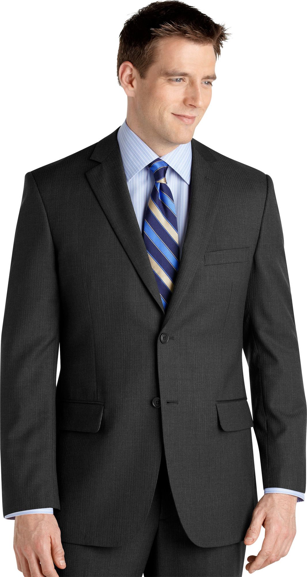 Wilke Rodriguez Charcoal Stripe Slim Fit Suit
