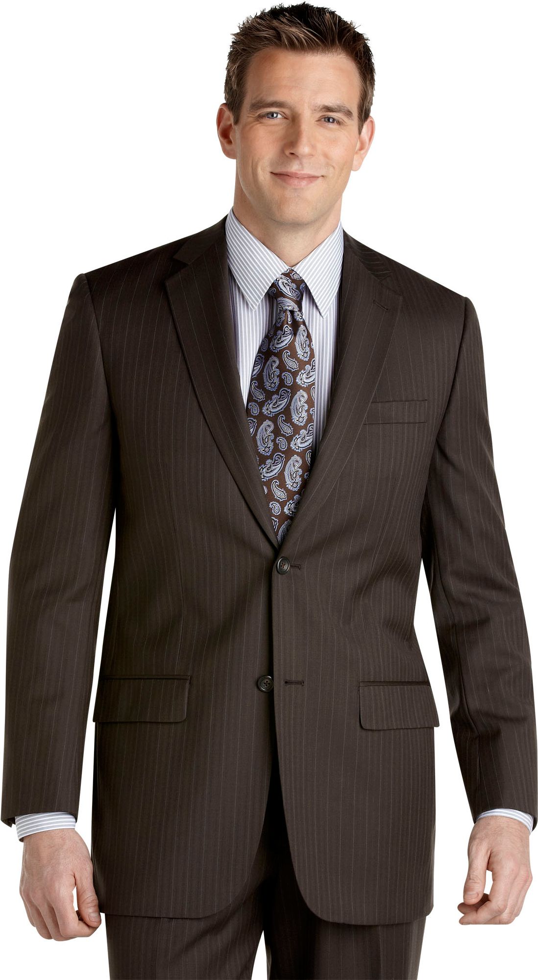 Joseph & Feiss Olive Stripes Suit Separates Coat