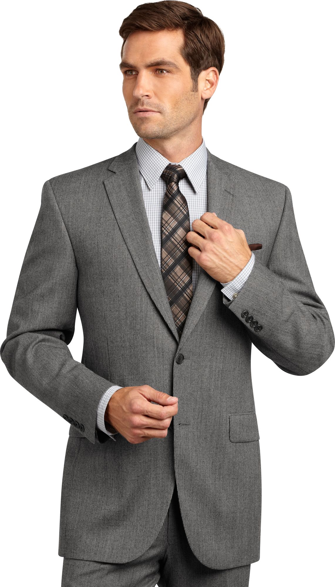 Jack Victor Select Gray Check Modern Fit Suit