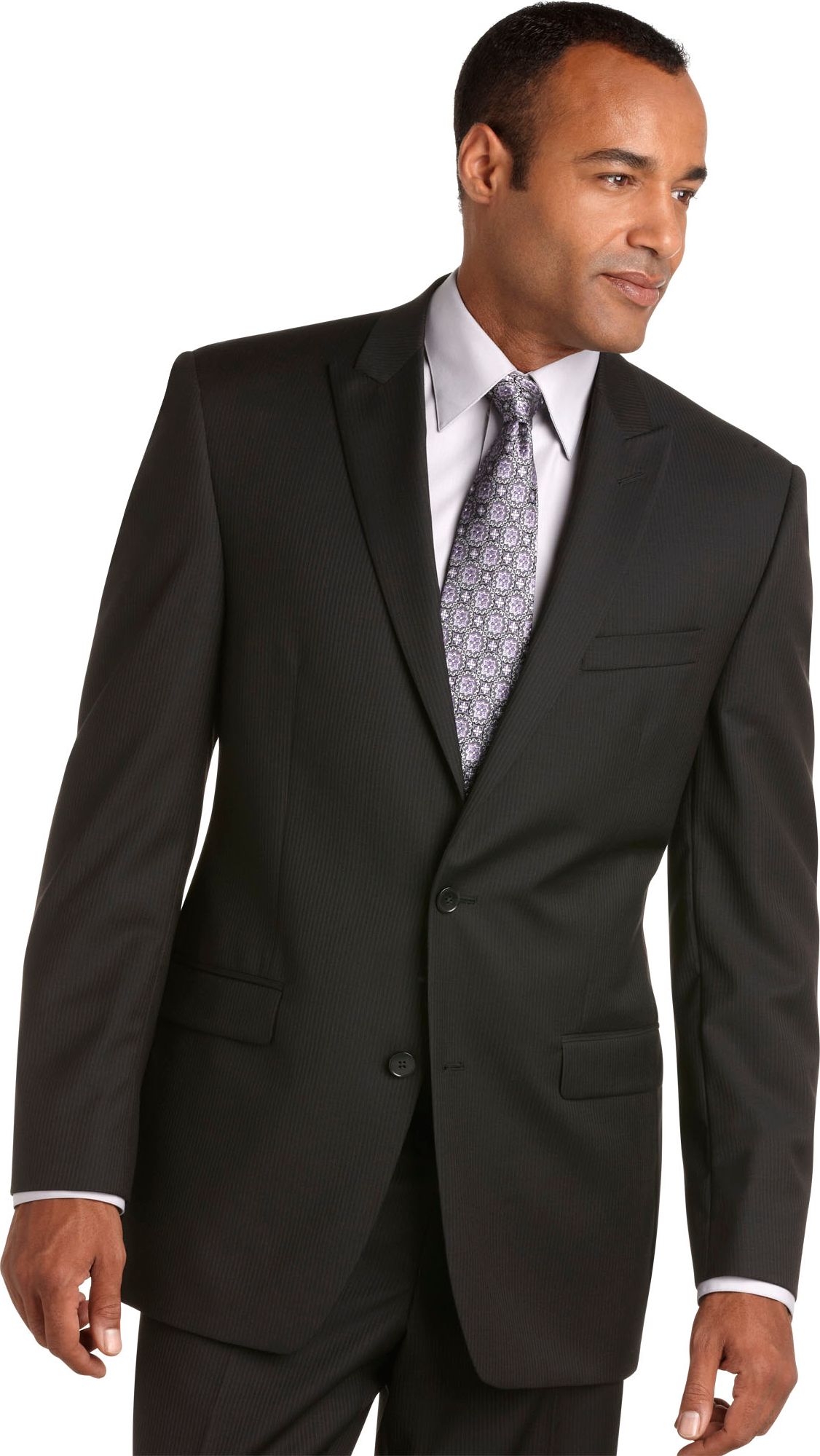Calvin Klein Black Multistripe Slim-Fit Suit