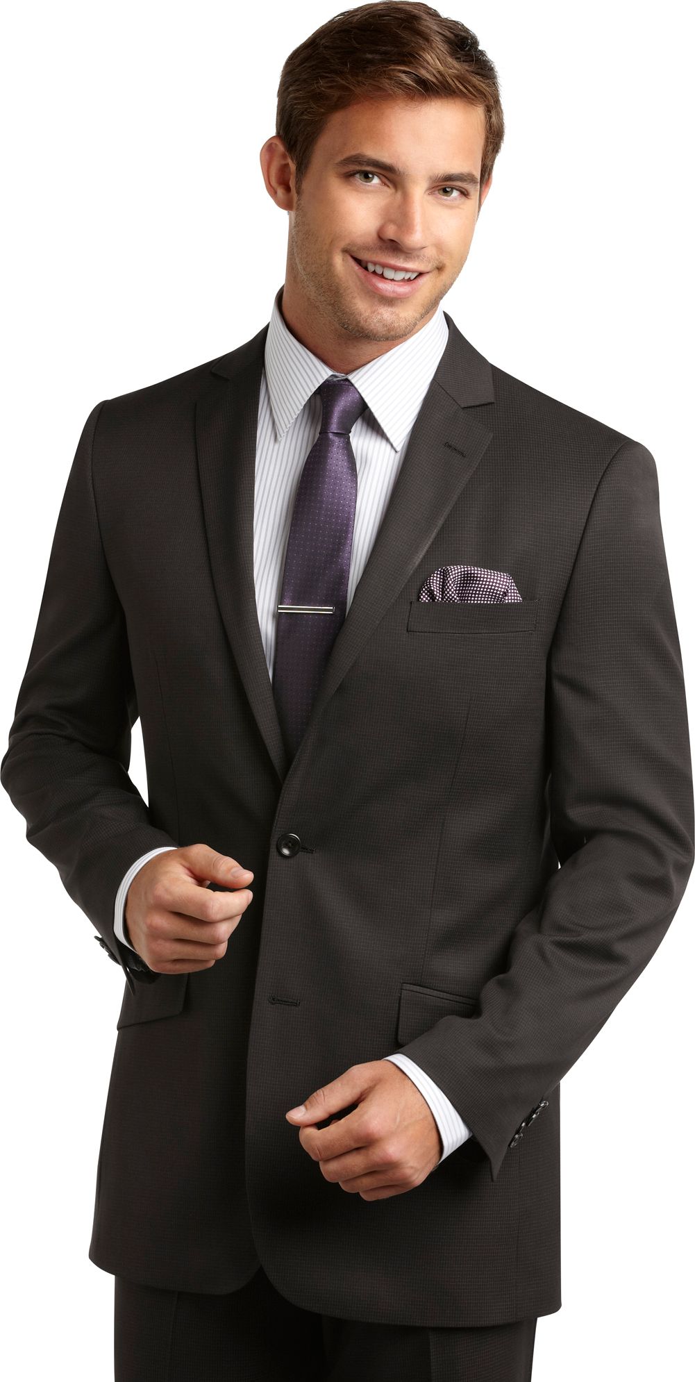 Marc Ecko Black Check Modern Fit Suit