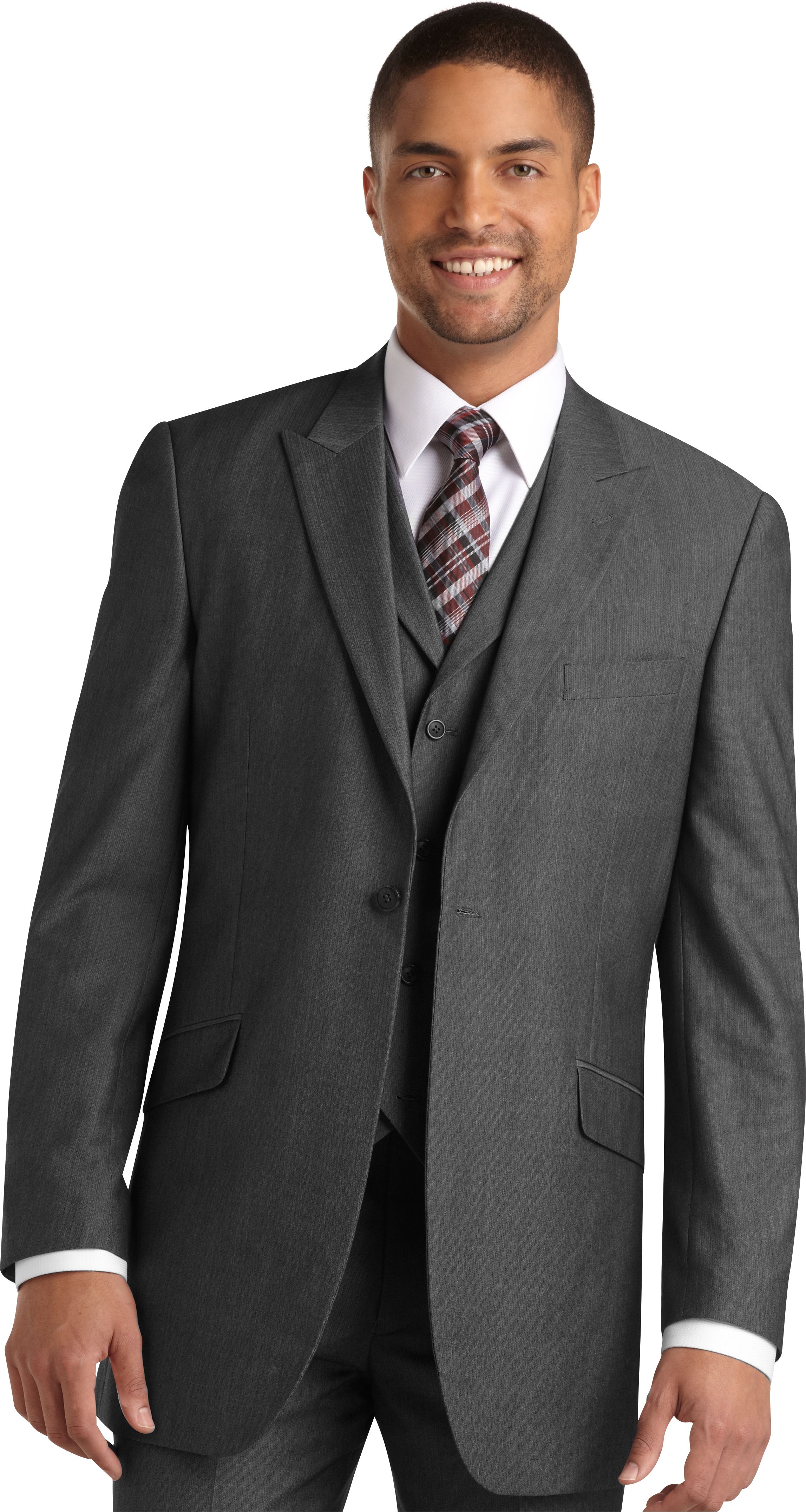 English Laundry Gray Modern Fit Vested Suit
