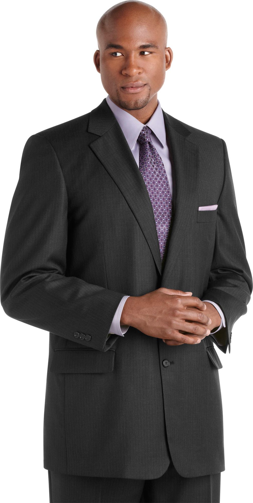 Joseph & Feiss Gold Suit Charcoal Stripe