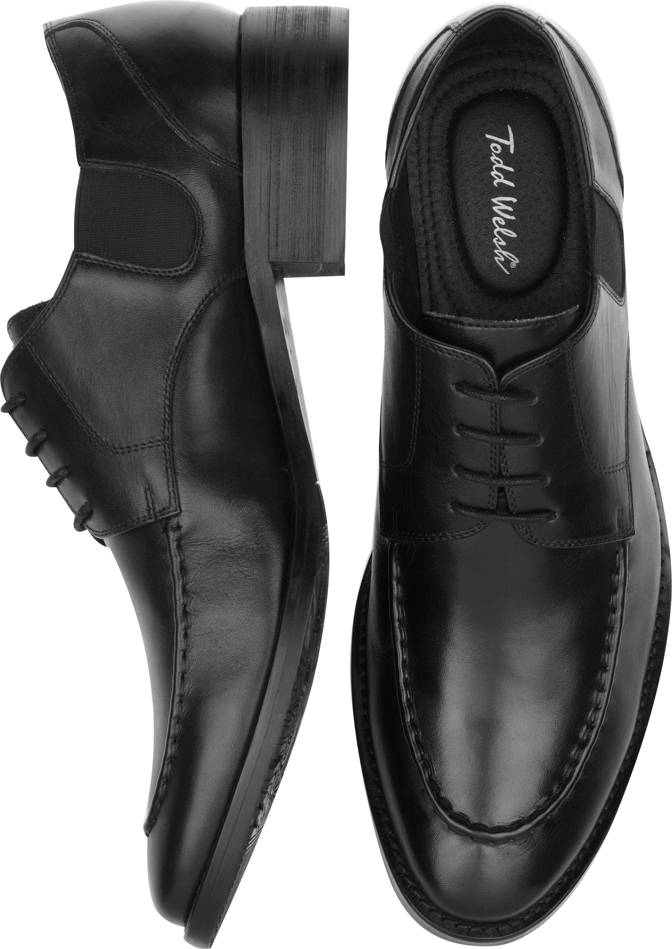 Todd Welsh Alex Black Moc Toe Dress Shoes