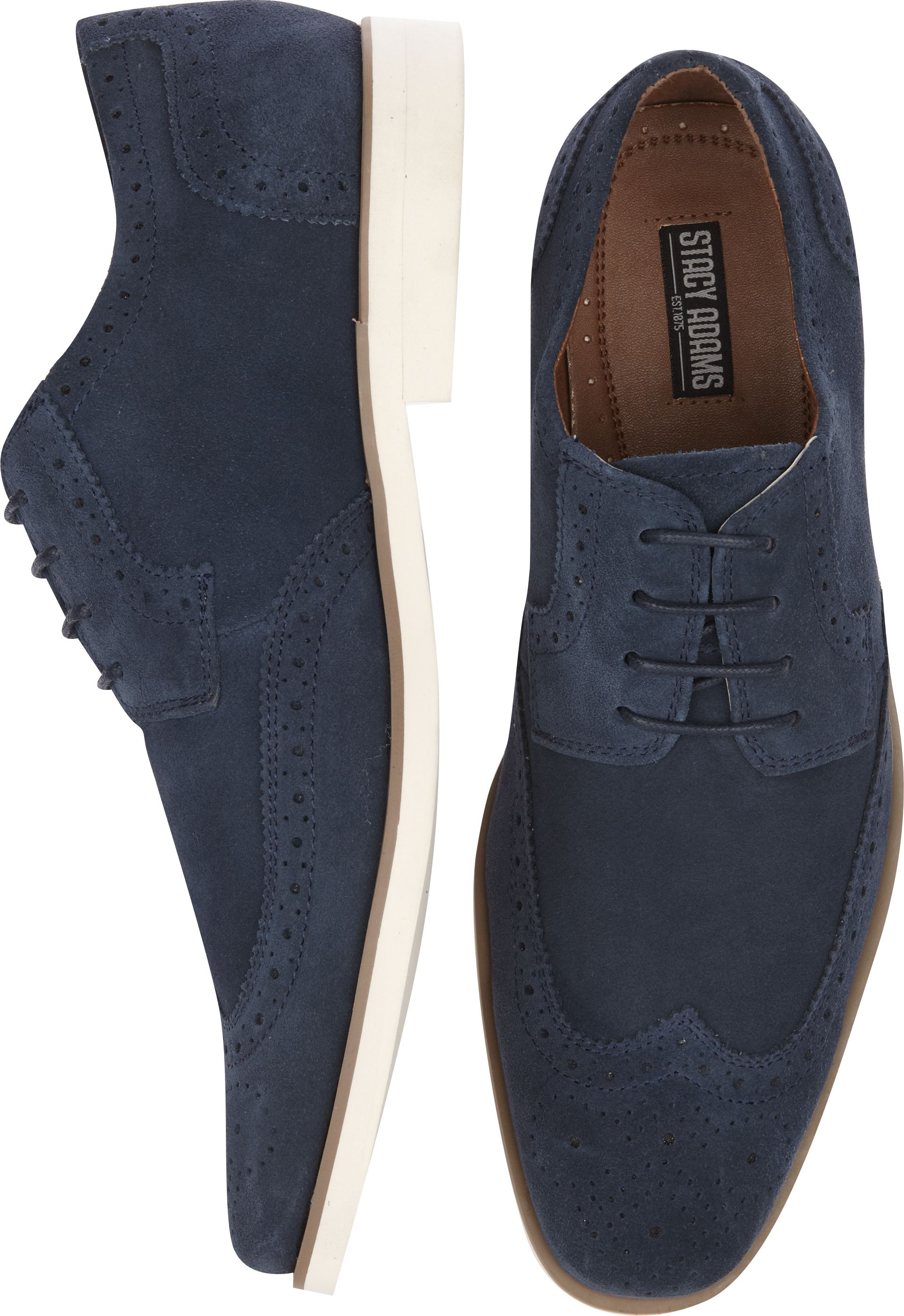 Stacy Adams Telford Navy Suede Lace Up Shoes
