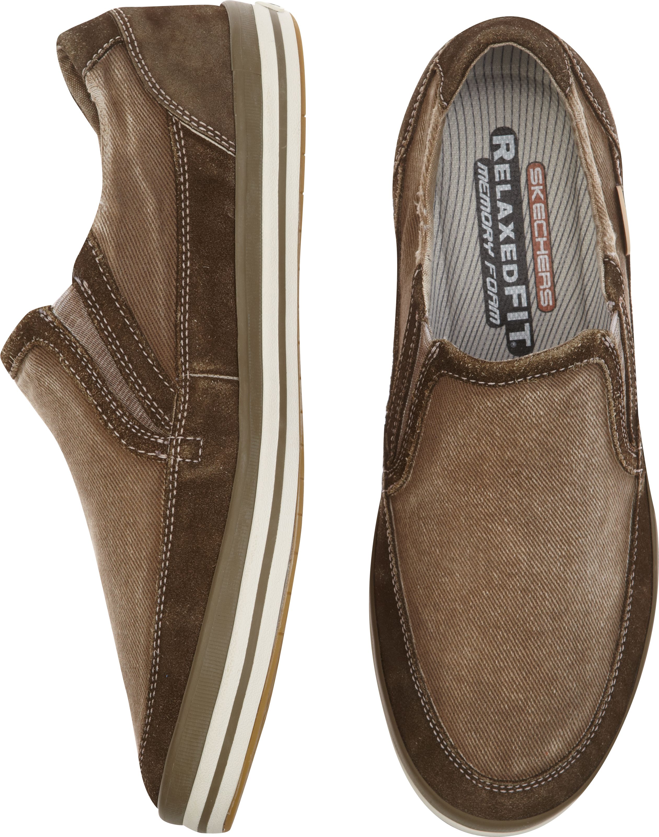 Skechers Diamondback Taupe Slip Ons