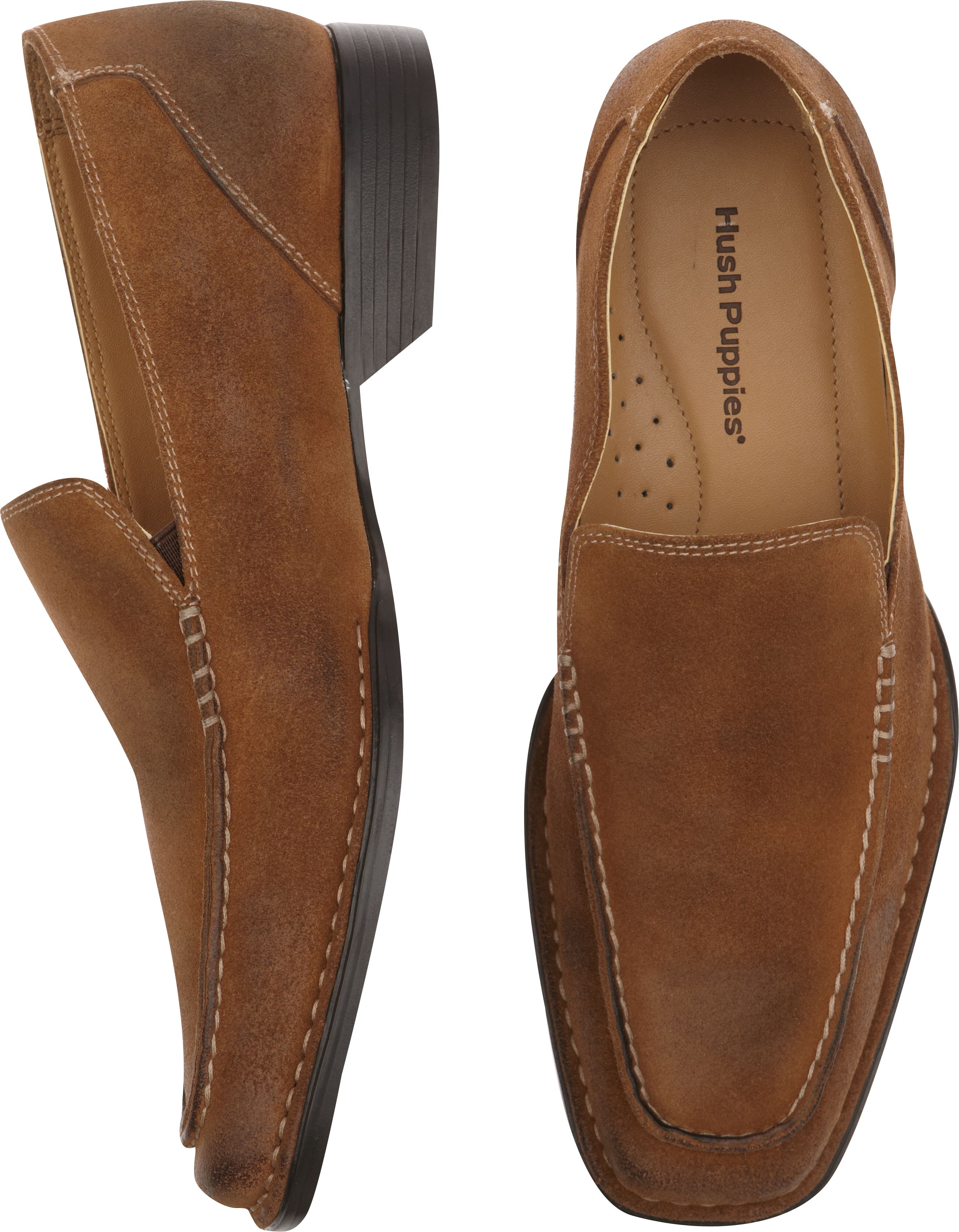 Hush Puppies Path Brown Suede Slip Ons