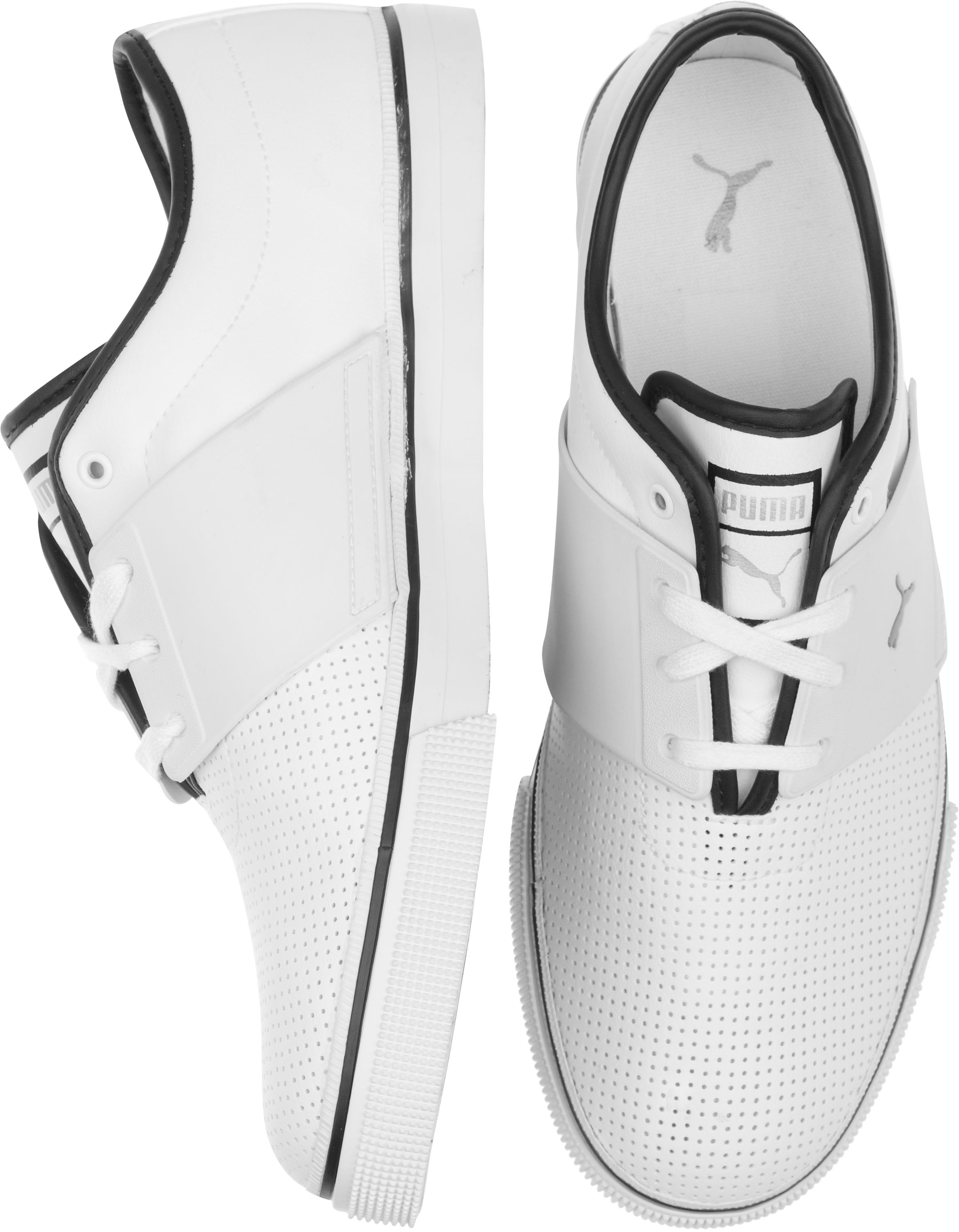 Puma El Ace White and Black Sneakers